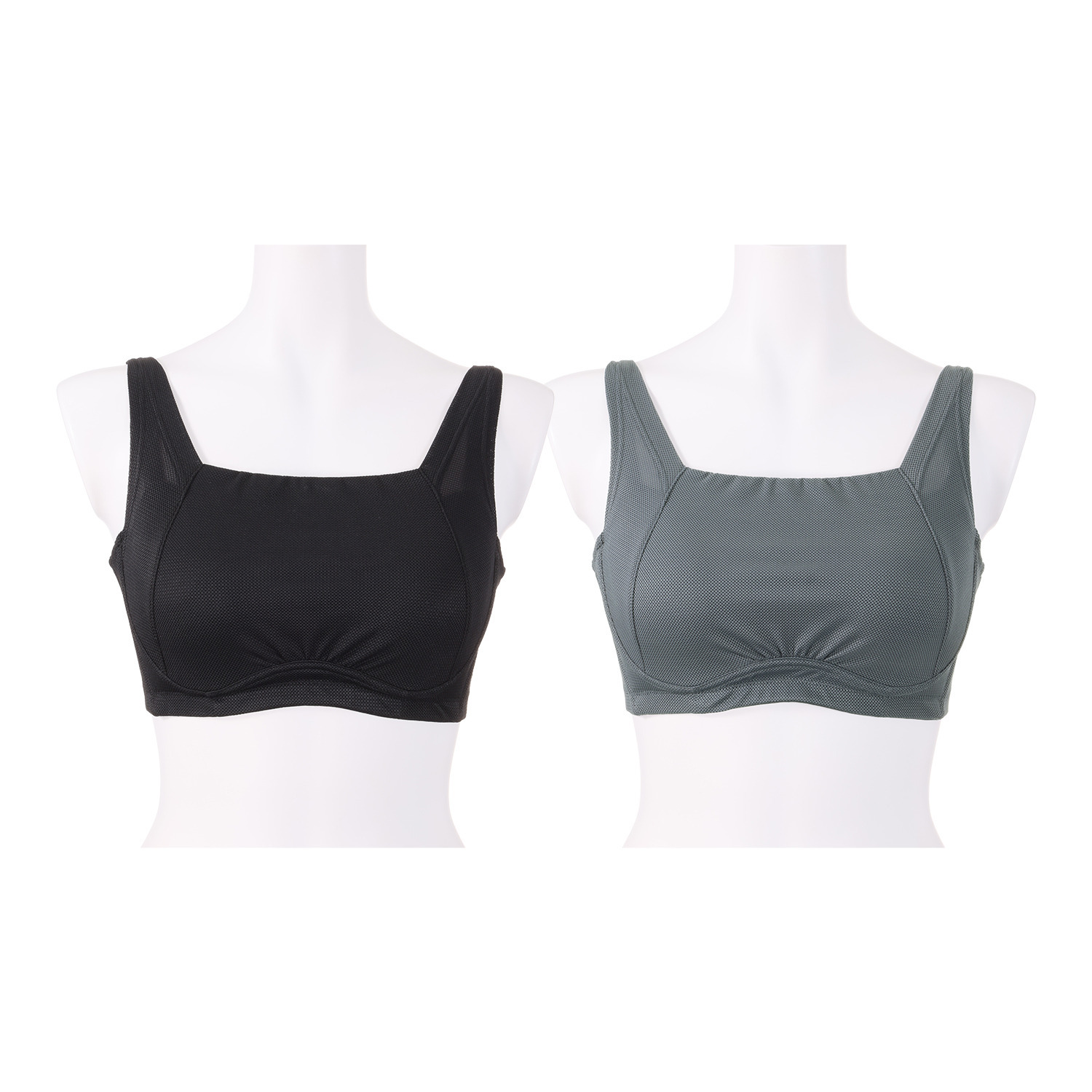 きれいになろう！ 爽やかメッシュ調 ワイヤーで美バストメイク ブラジャー２枚セット