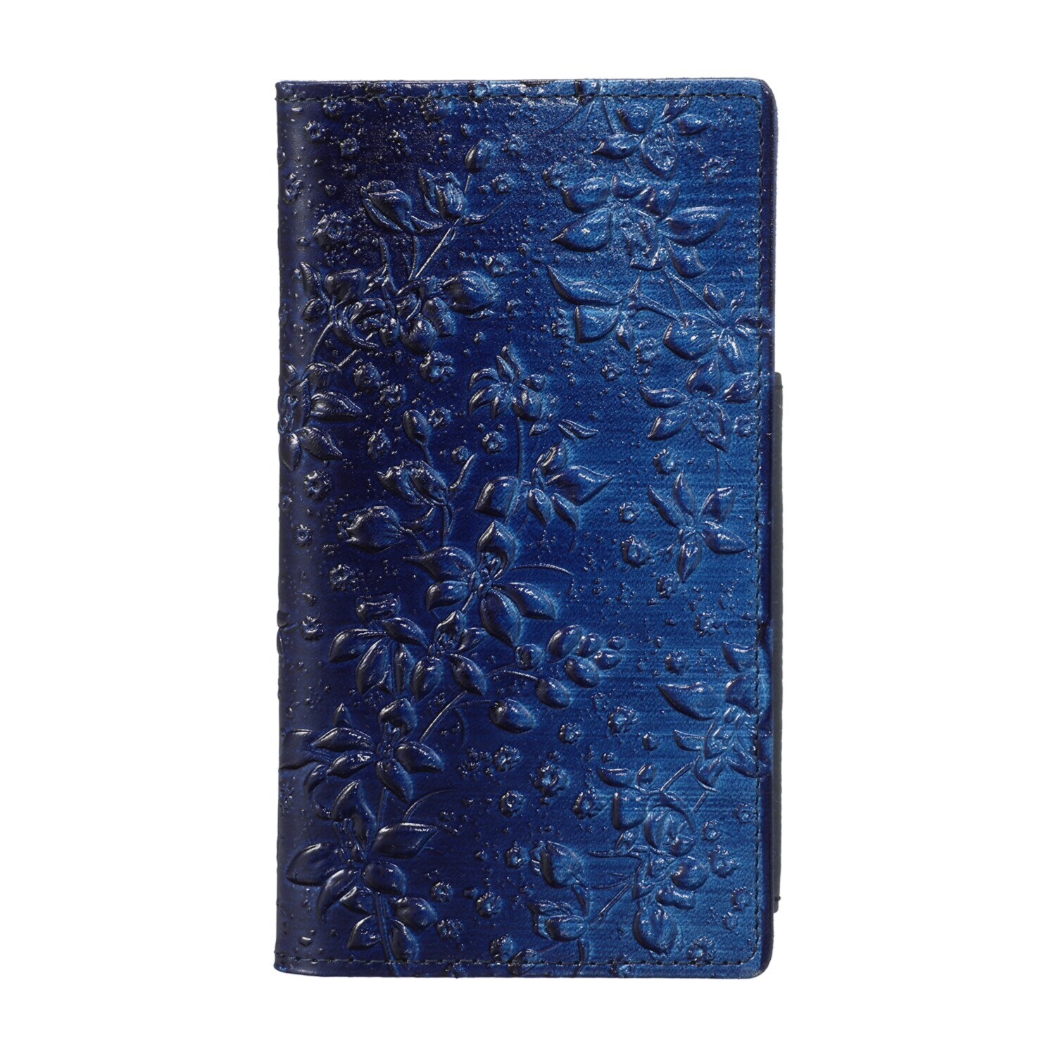 浅草文庫 はっ水牛革 スマホケース ＜レギュラー（藍染）＞