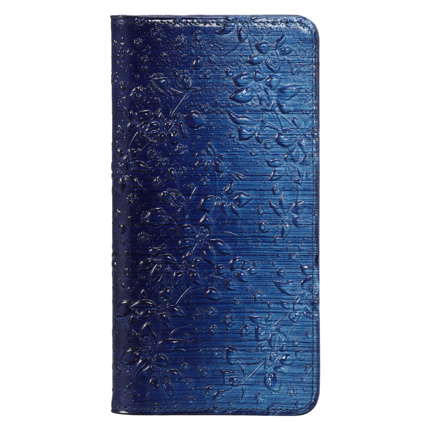 浅草文庫 はっ水牛革 スマホケース ＜ラージ（藍染）＞