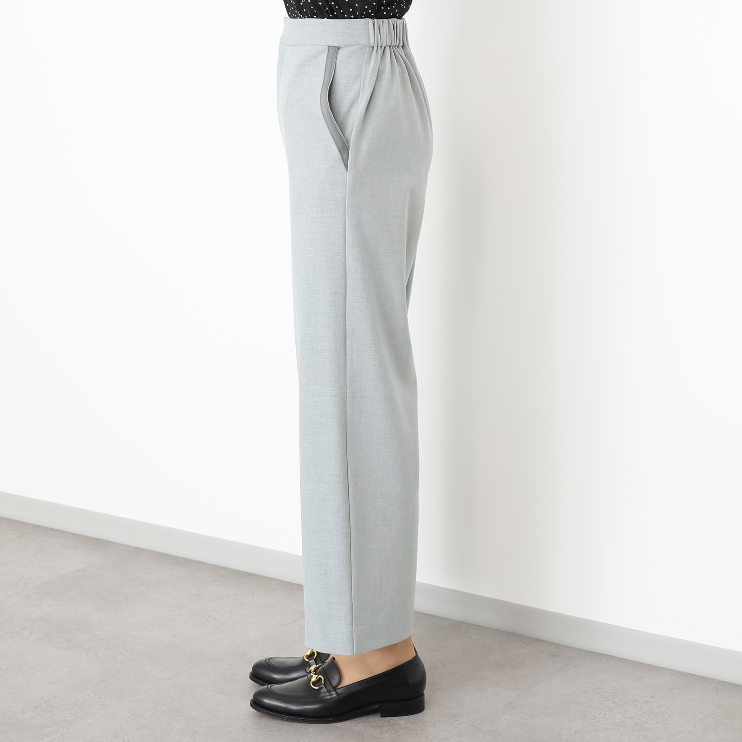 リサリサ プラミカル ２ウェイストレッチツイル セミワイドパンツ