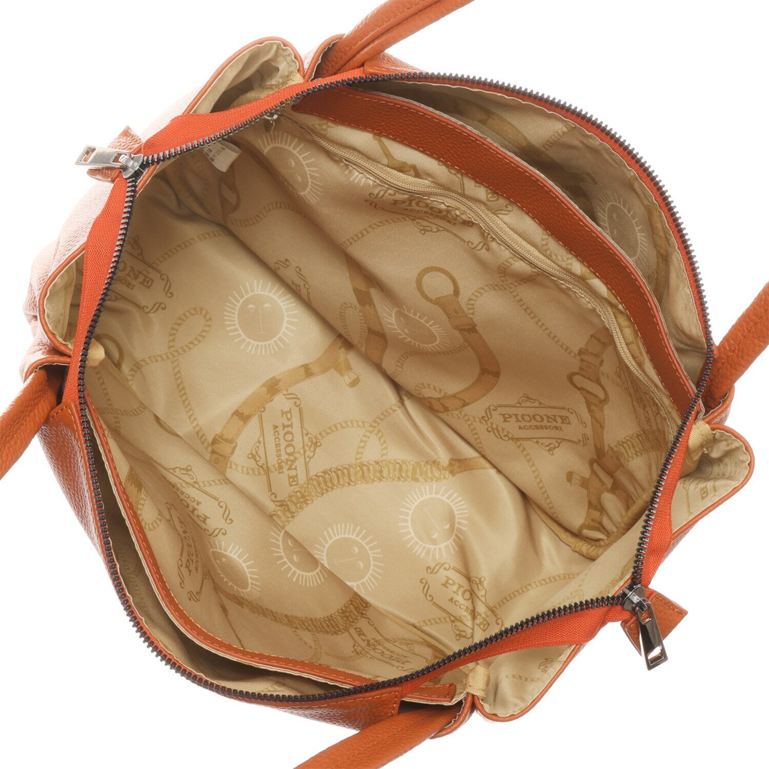 ピッコーネ アッチェッソーリ 軽量・牛革 ポーチ付 トートバッグ