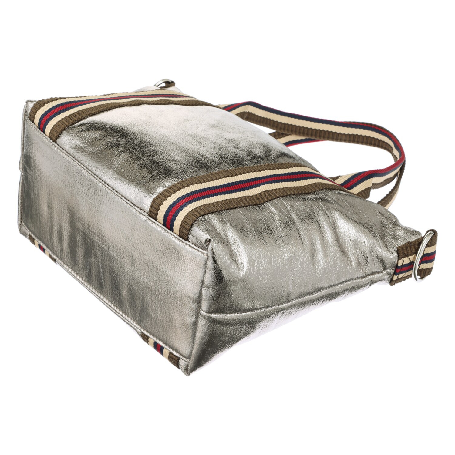 ピッコーネ アッチェッソーリ シャイニー素材 ２ウェイ ミニボストンバッグ