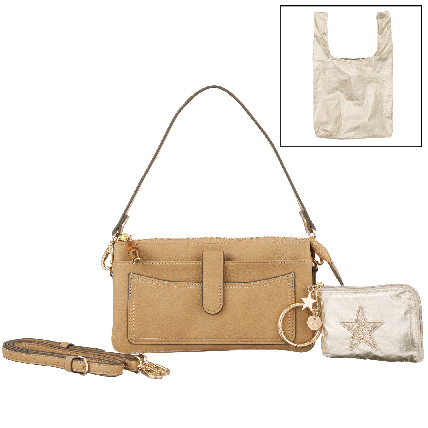 ピソラロ ５層で大容量！ やわらかウォレットバッグ ＜エコバッグＳセット＞