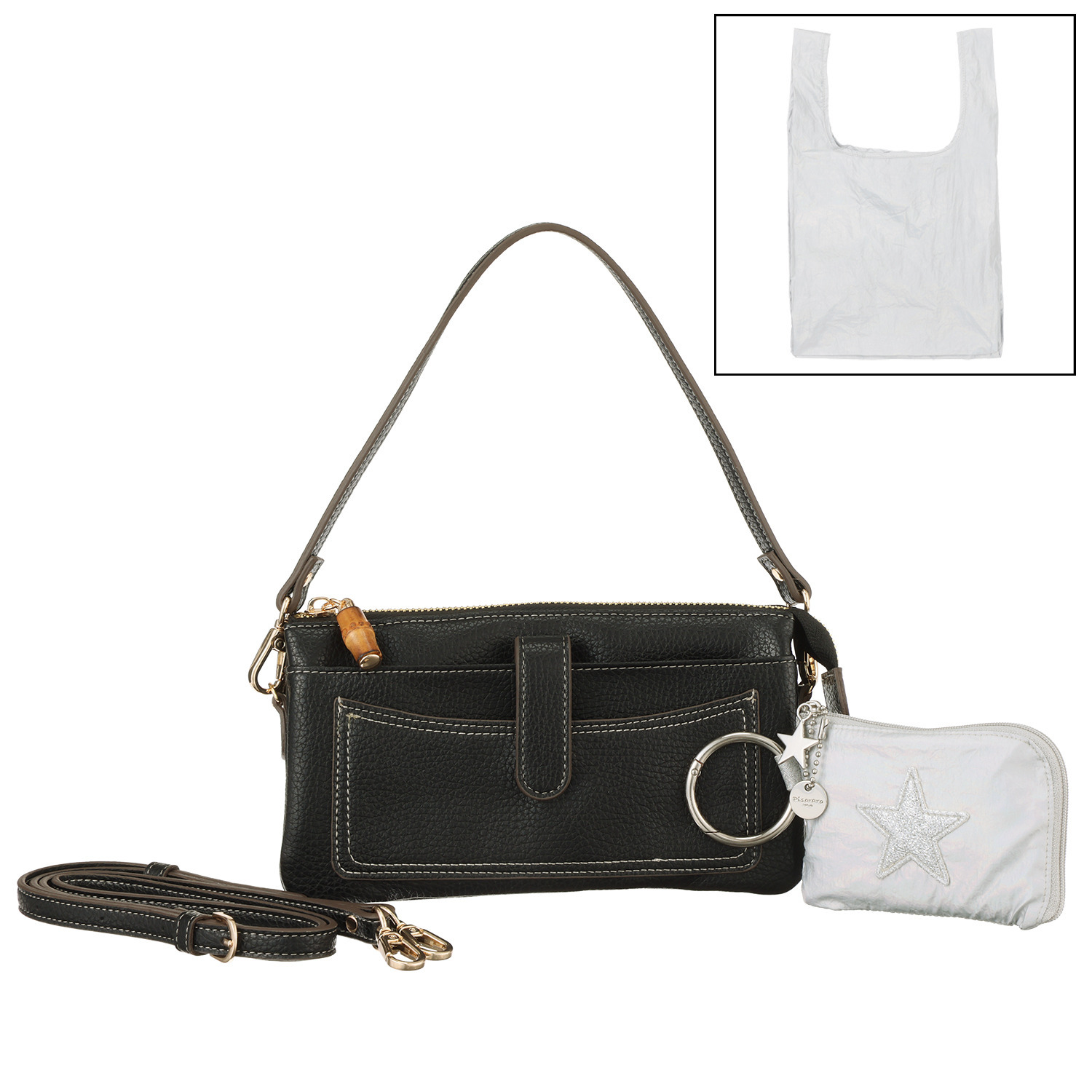 ピソラロ ５層で大容量！ やわらかウォレットバッグ ＜エコバッグＳセット＞