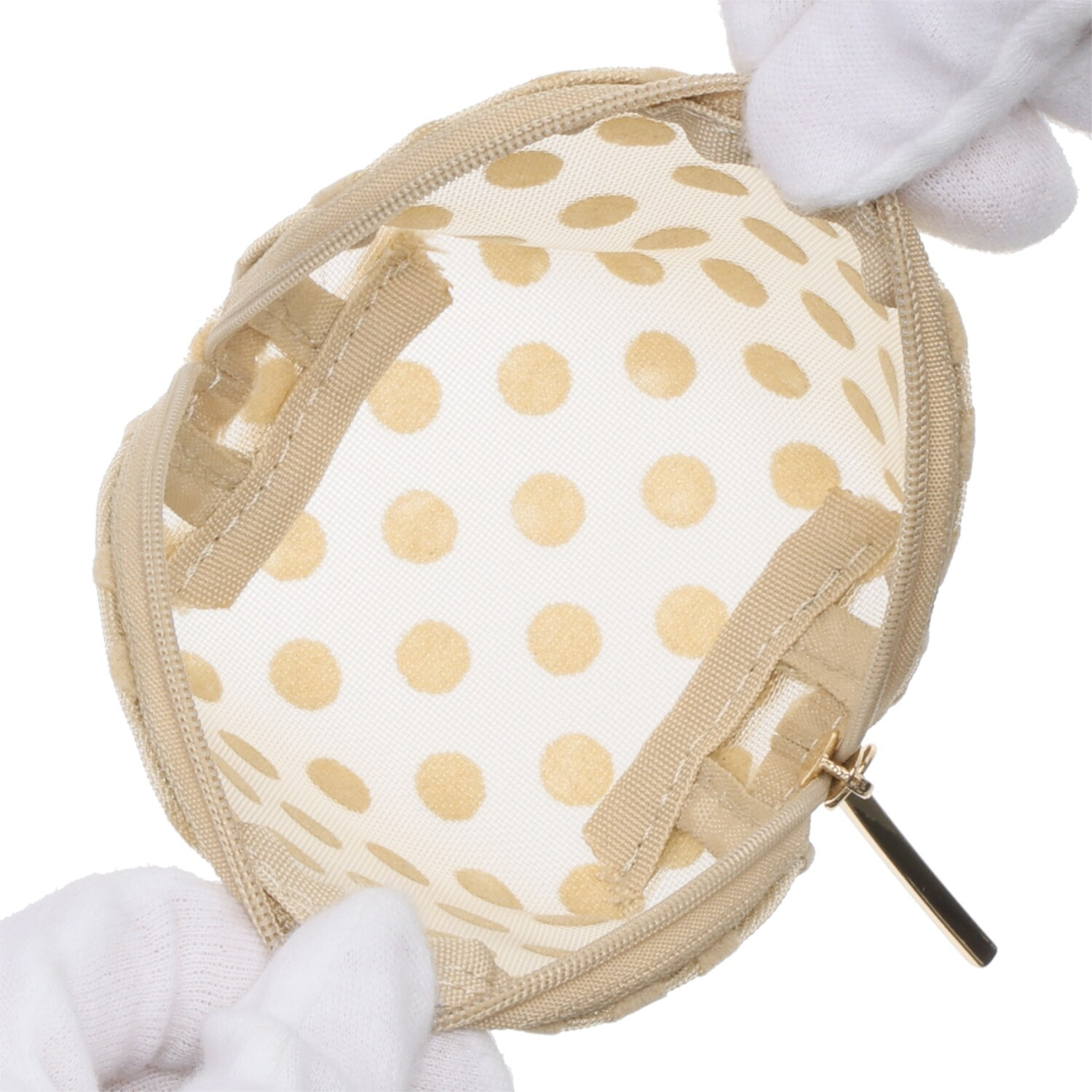 ピソラロ 軽く大容量！ ドット柄 メッシュポーチ４点セット