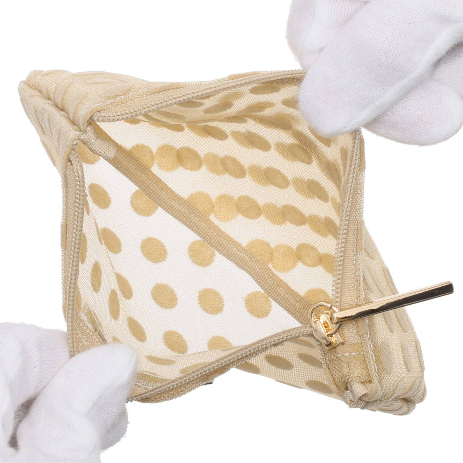 ピソラロ 軽く大容量！ ドット柄 メッシュポーチ４点セット