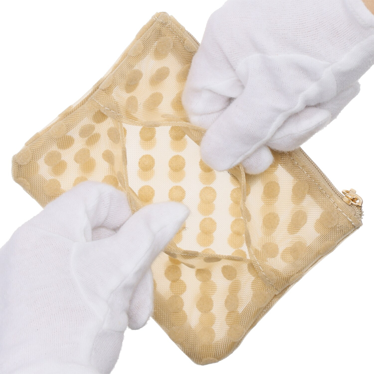 ピソラロ 軽く大容量！ ドット柄 メッシュポーチ４点セット