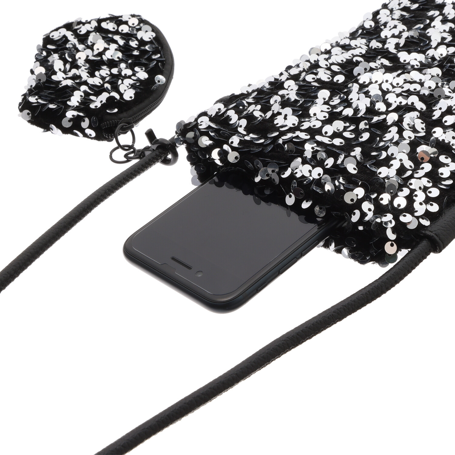 ピソラロ スパンコール スマホポシェット