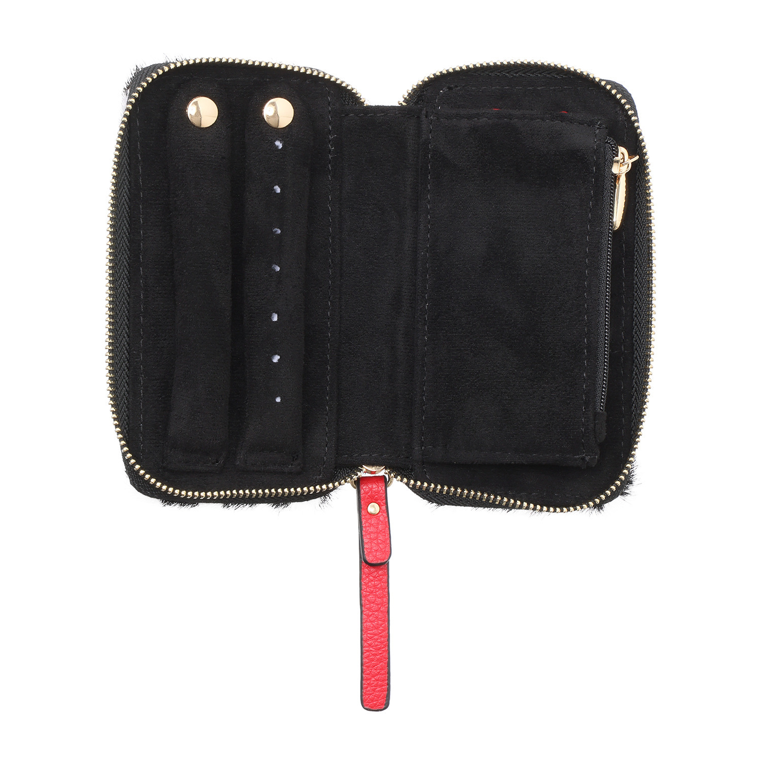 ピソラロ ハラコ風牛革 アクセサリーポーチ