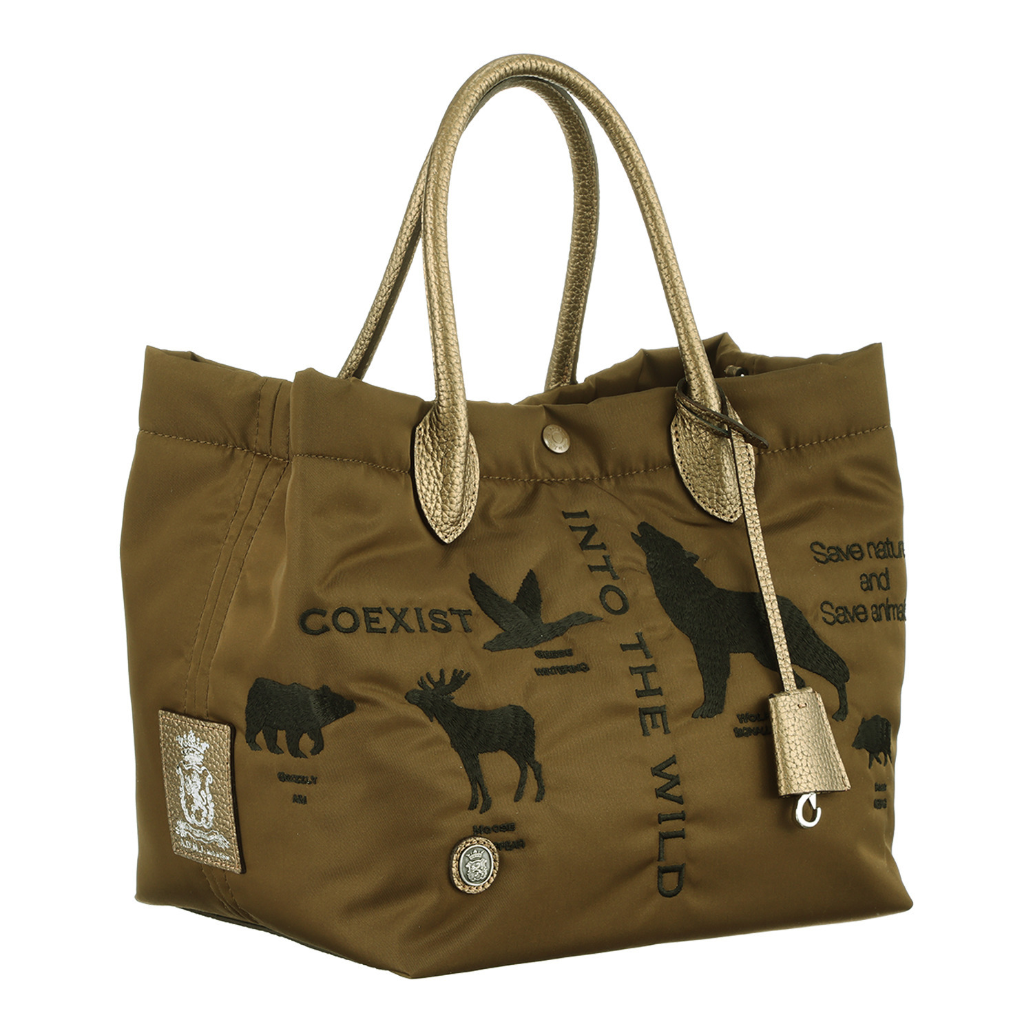 エーディーエムジェイ はっ水 イタリアンナイロン キューブトートバッグ