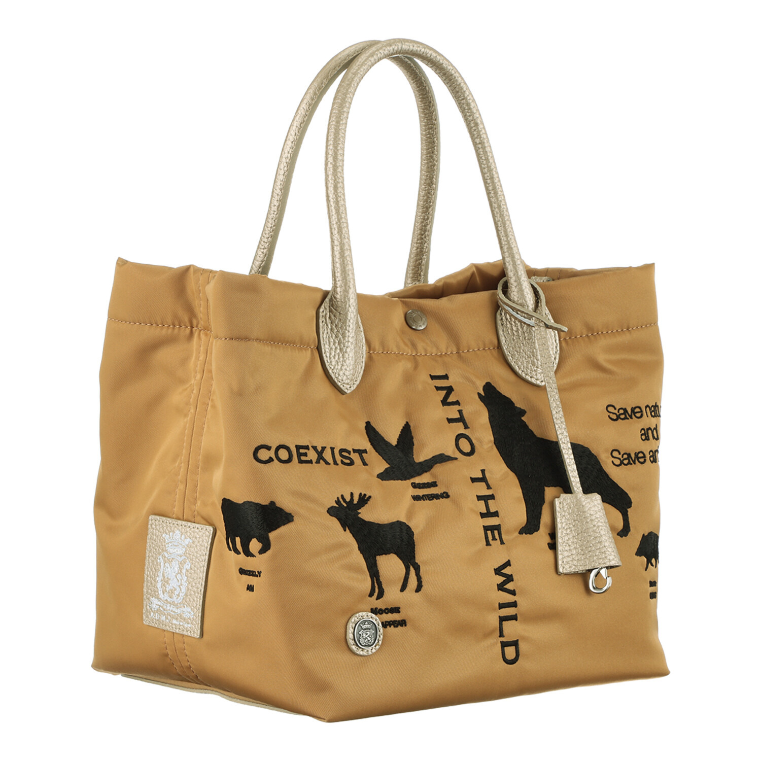 エーディーエムジェイ はっ水 イタリアンナイロン キューブトートバッグ