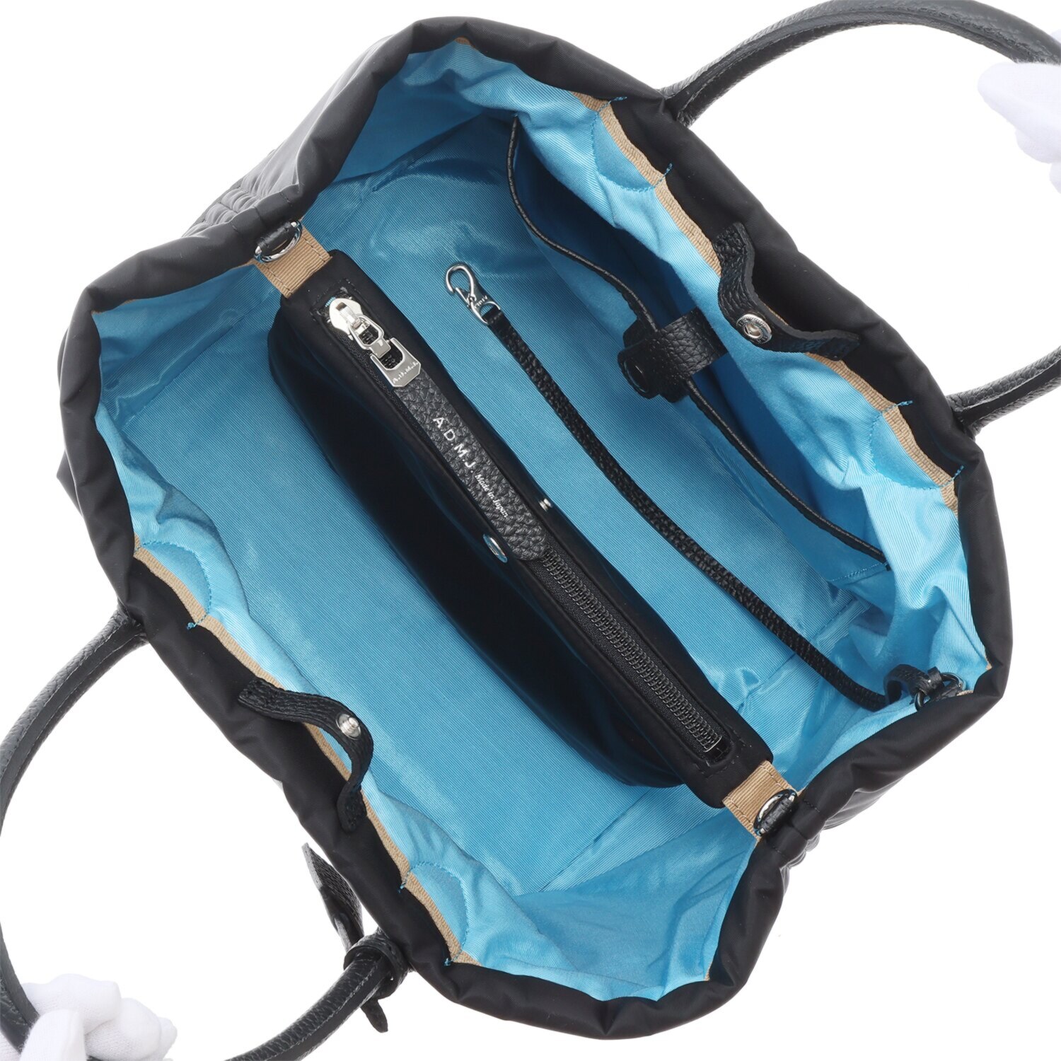 エーディーエムジェイ はっ水 イタリアンナイロン キューブトートバッグ