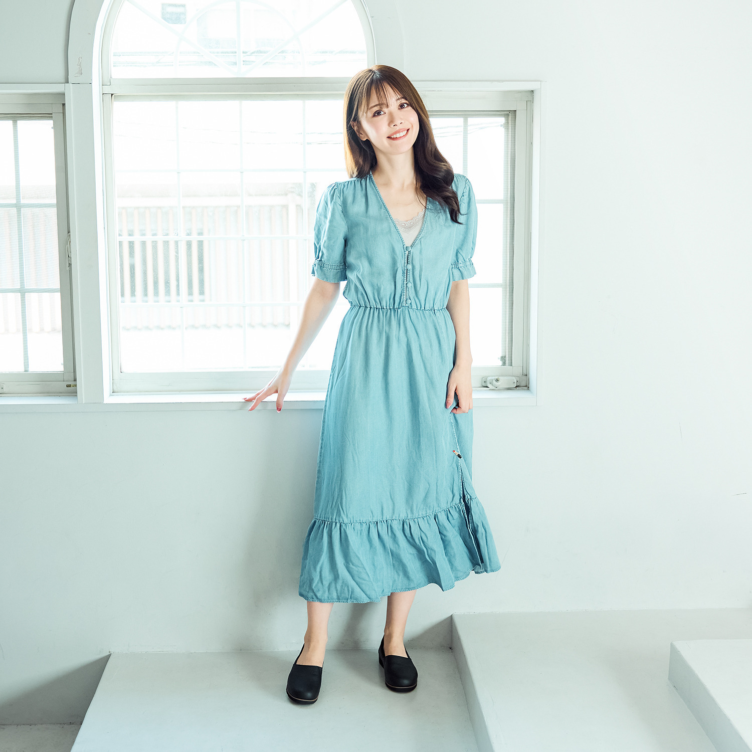 フィグリーノ 日本製　はっ水牛革 柔らか仕立て　超軽量 ラウンドトゥ　リラックス ウエッジソールシューズ