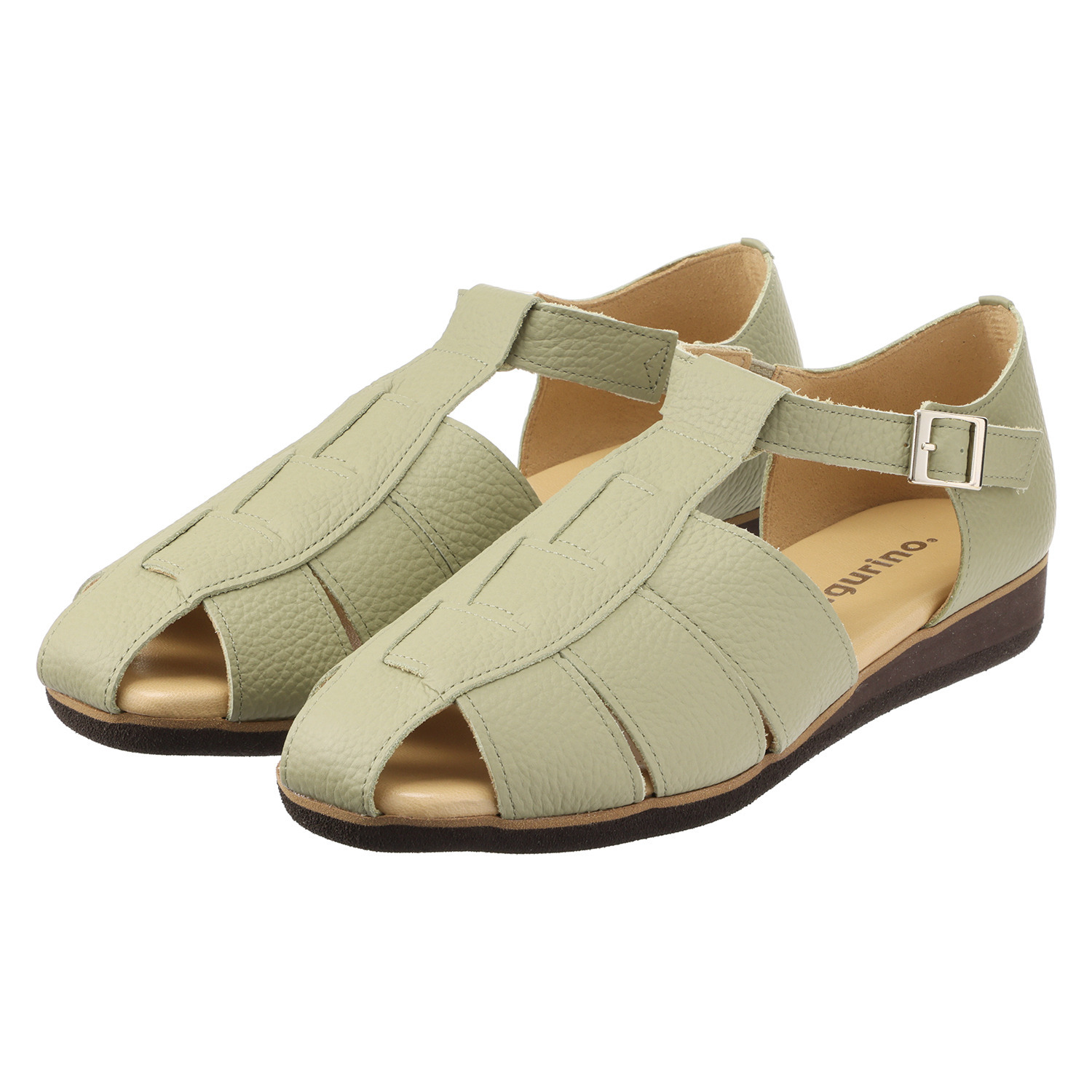 フィグリーノ 日本製　はっ水牛革 柔らか仕立て　超軽量 リラックスグルカサンダル