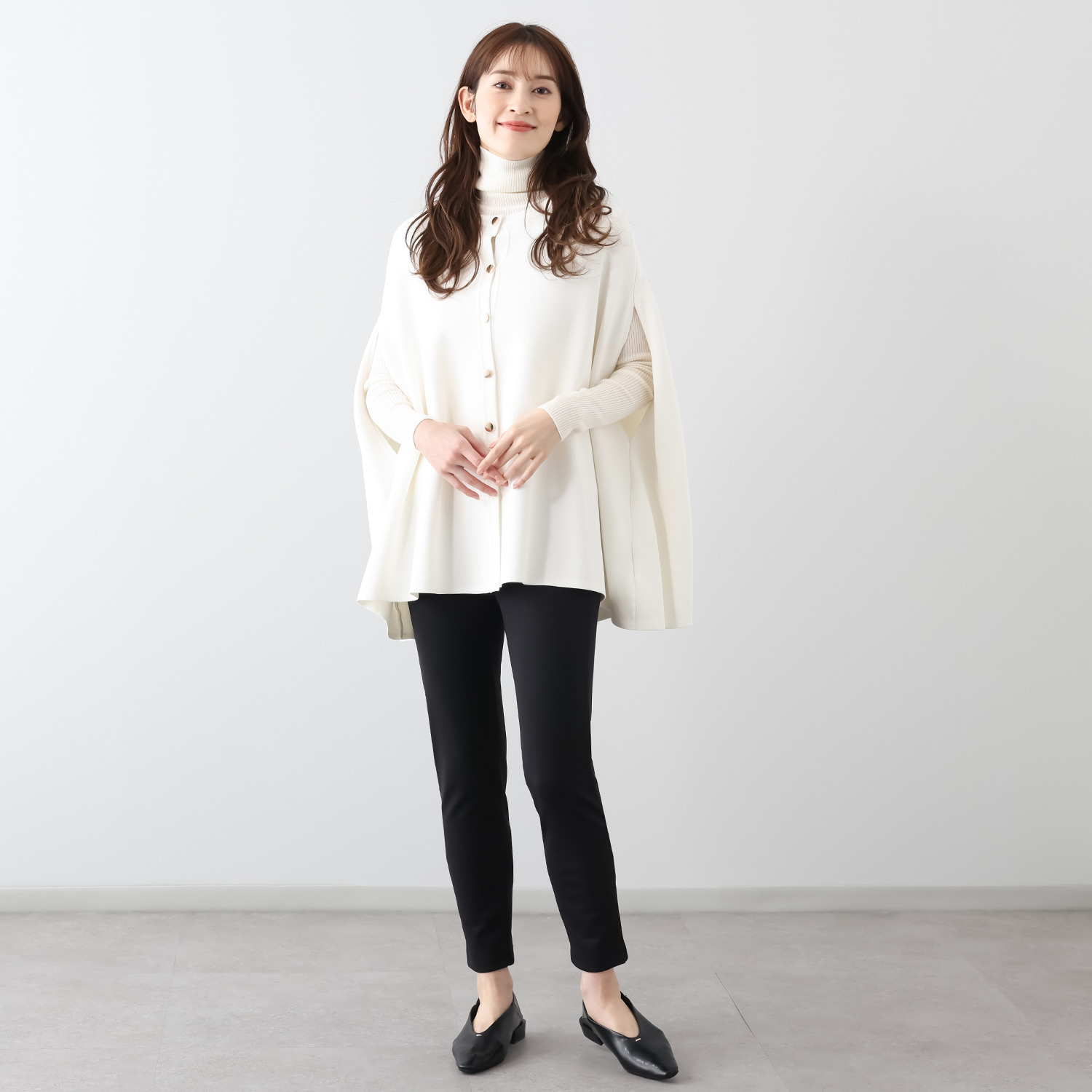 ピーツー ブラックと お好きなカラーが選べる！ キュプラ裏起毛 スリムパンツ２本セット ＜股下６４ｃｍ＞