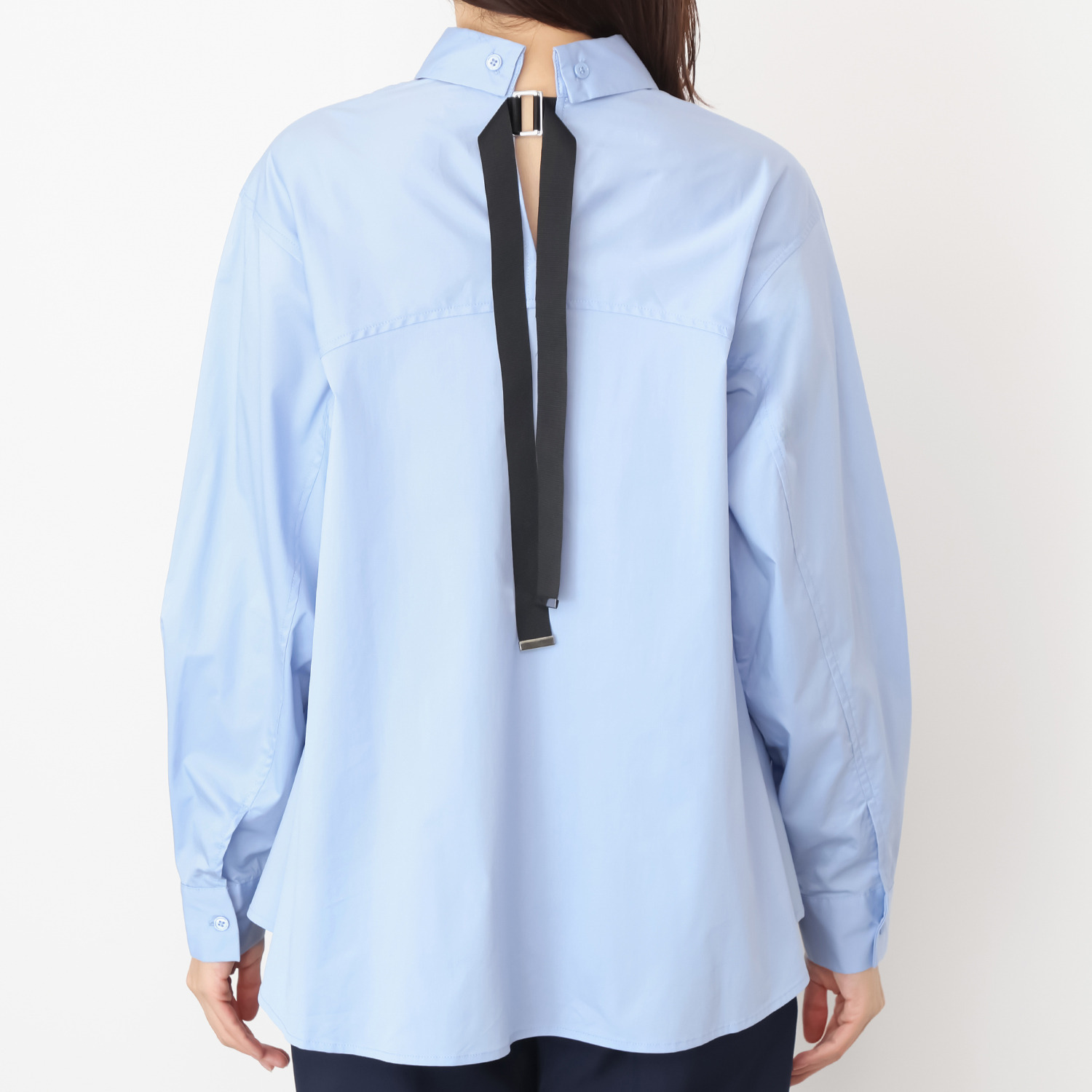 アペーナ バックリボンアクセント 大人シャツブラウス