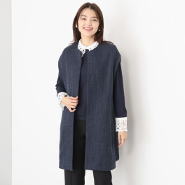 アペーナ 進化版 コクーンシルエット ツイードロングジレ
