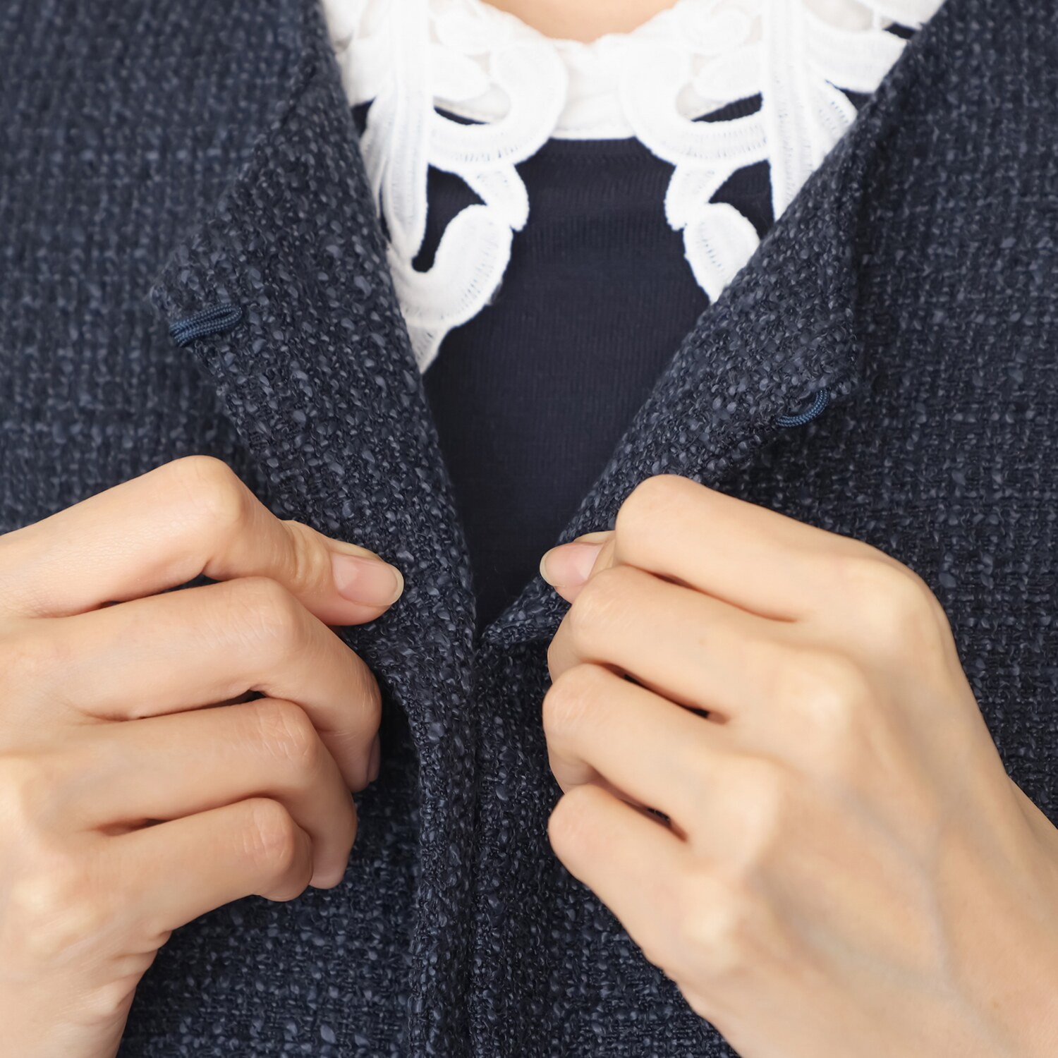 アペーナ 進化版 コクーンシルエット ツイードロングジレ