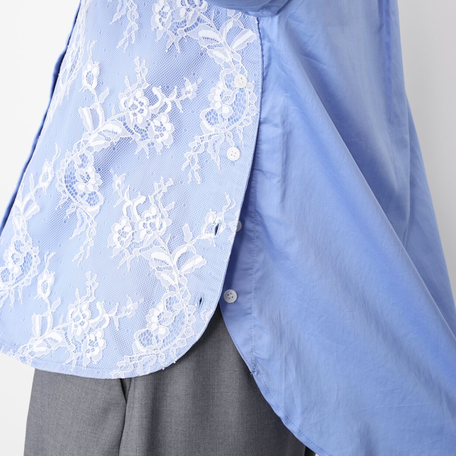 ラ　ヴァーグ　デトワール コレだけで決まる！ デイリーにもお出かけにも 活躍する アシンメトリーレース シャツ