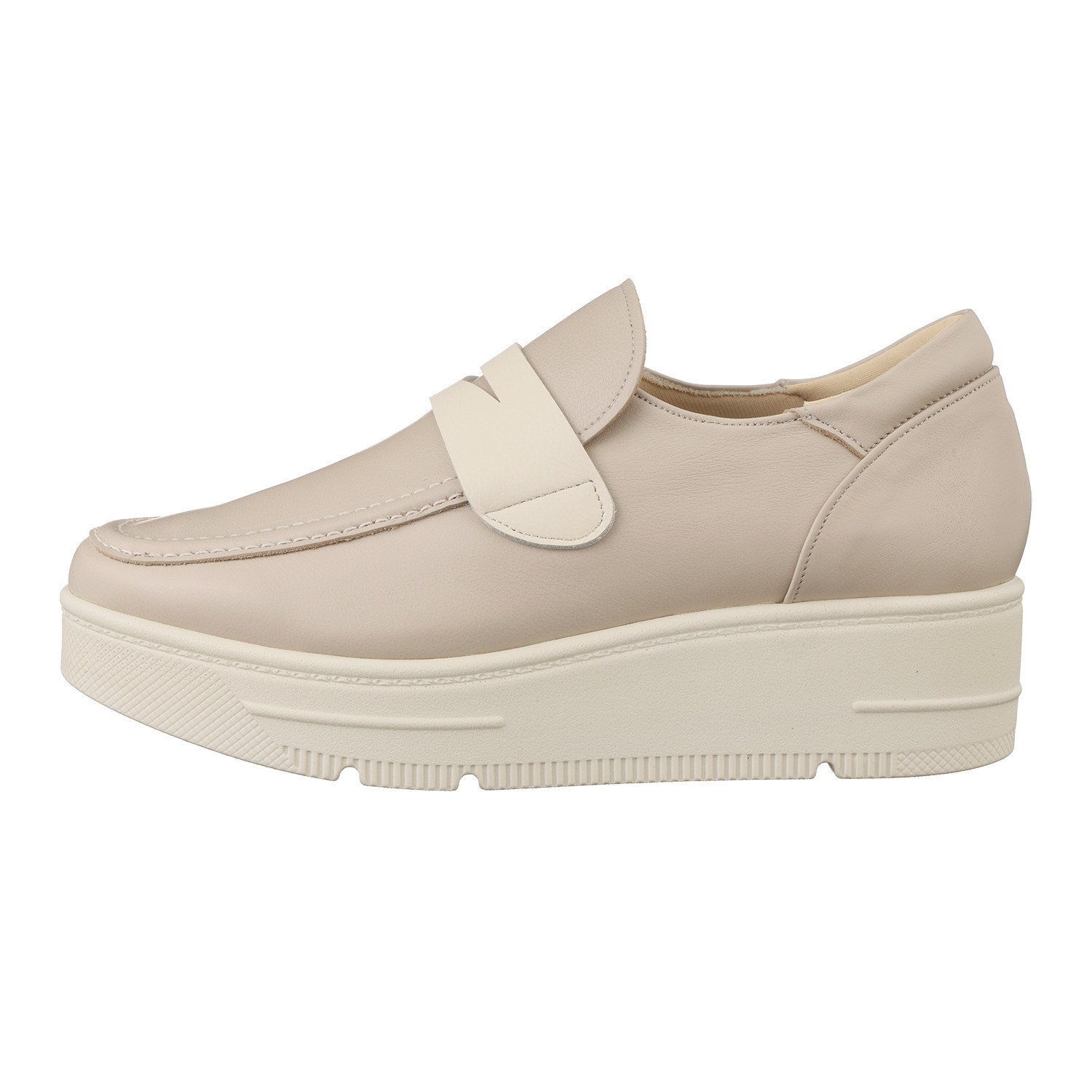 マイレ 日本製 はっ水 カーフ 厚底ローファー