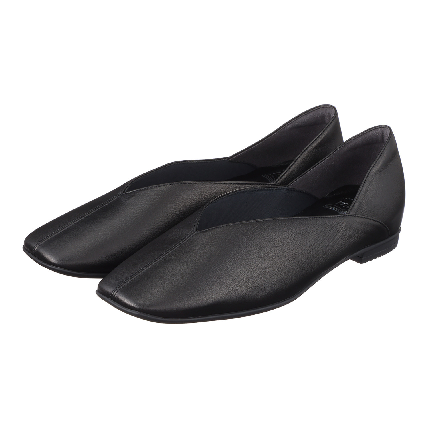 マイレ 日本製 はっ水カーフ Ｖカットパンプス