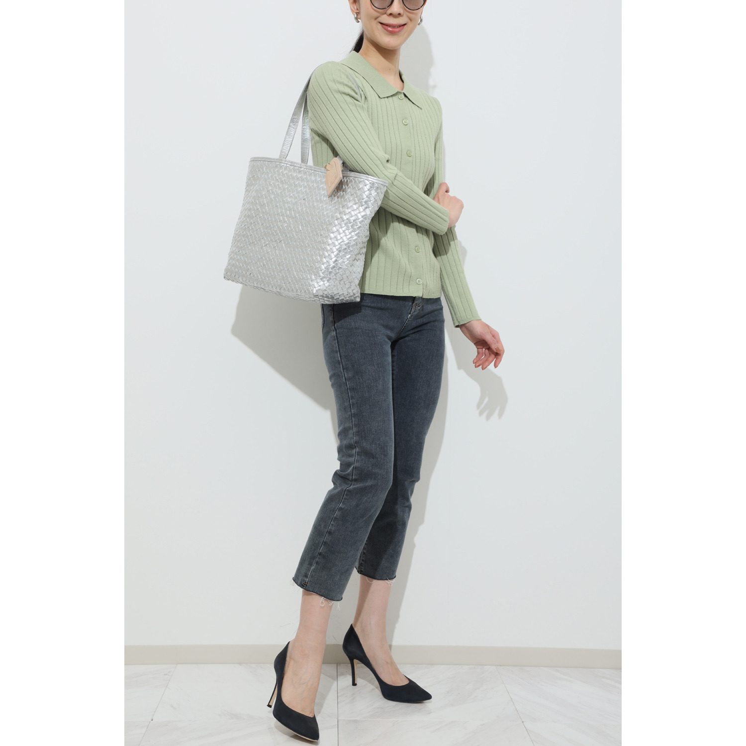 マイレ はっ水カーフ メッシュトートバッグ