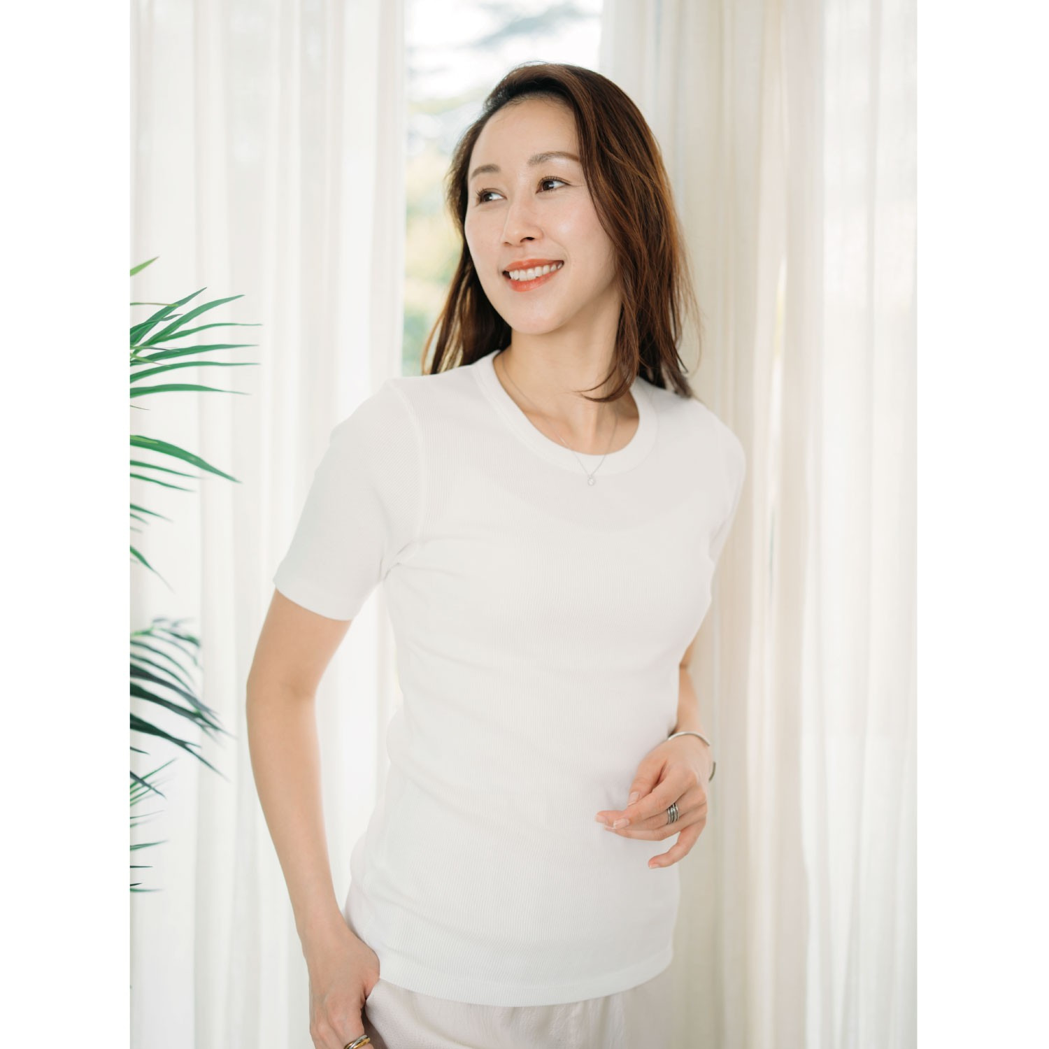 ヘ・エラ 抗菌防臭 綿１００％リブインナー ３枚セット ＜タンク・半袖・八分袖 　各１枚入り＞