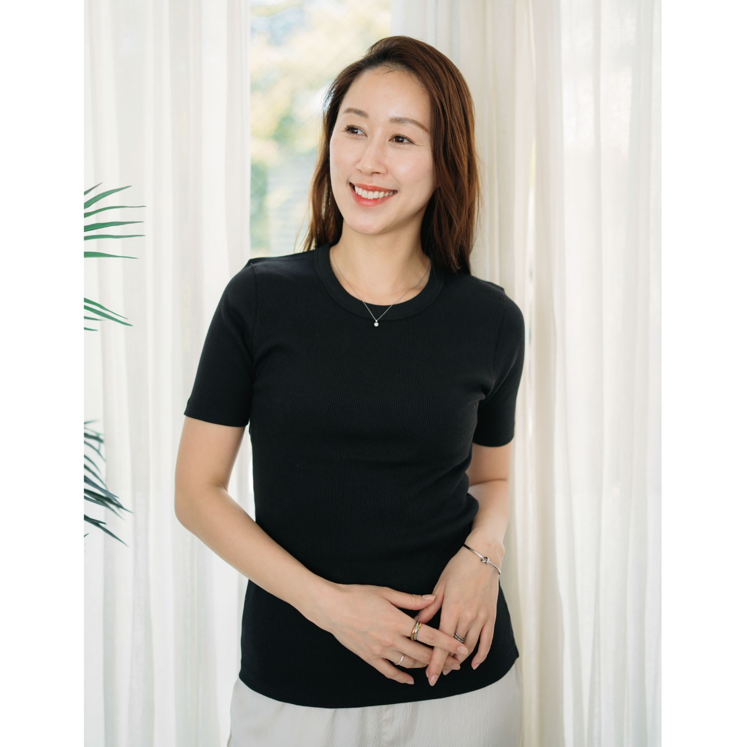 ヘ・エラ 抗菌防臭 綿１００％リブインナー ３枚セット ＜タンク・半袖・八分袖 　各１枚入り＞