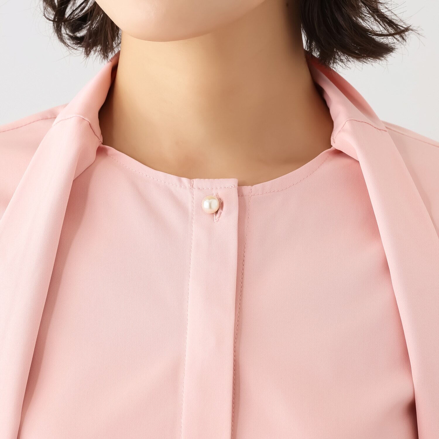 パルムミミ クリーミーツイル ボウタイシャツブラウス