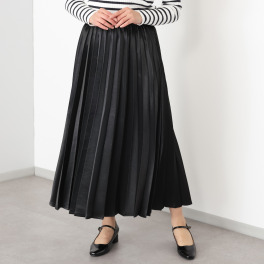 パルムミミ ヴィンテージ調サテン シャイニー素材 プリーツスカート