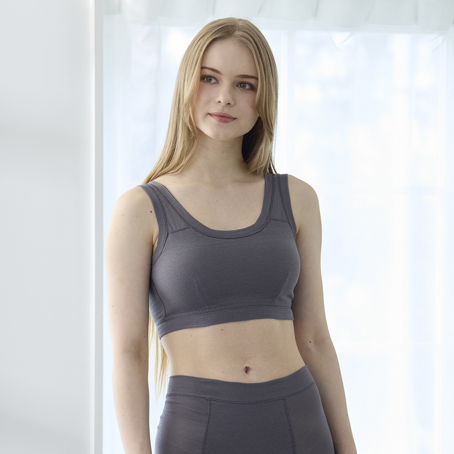 丸福ガーゼ 吸水速乾・抗菌防臭 オーガニックコットン混 ノンワイヤーブラ ２枚セット