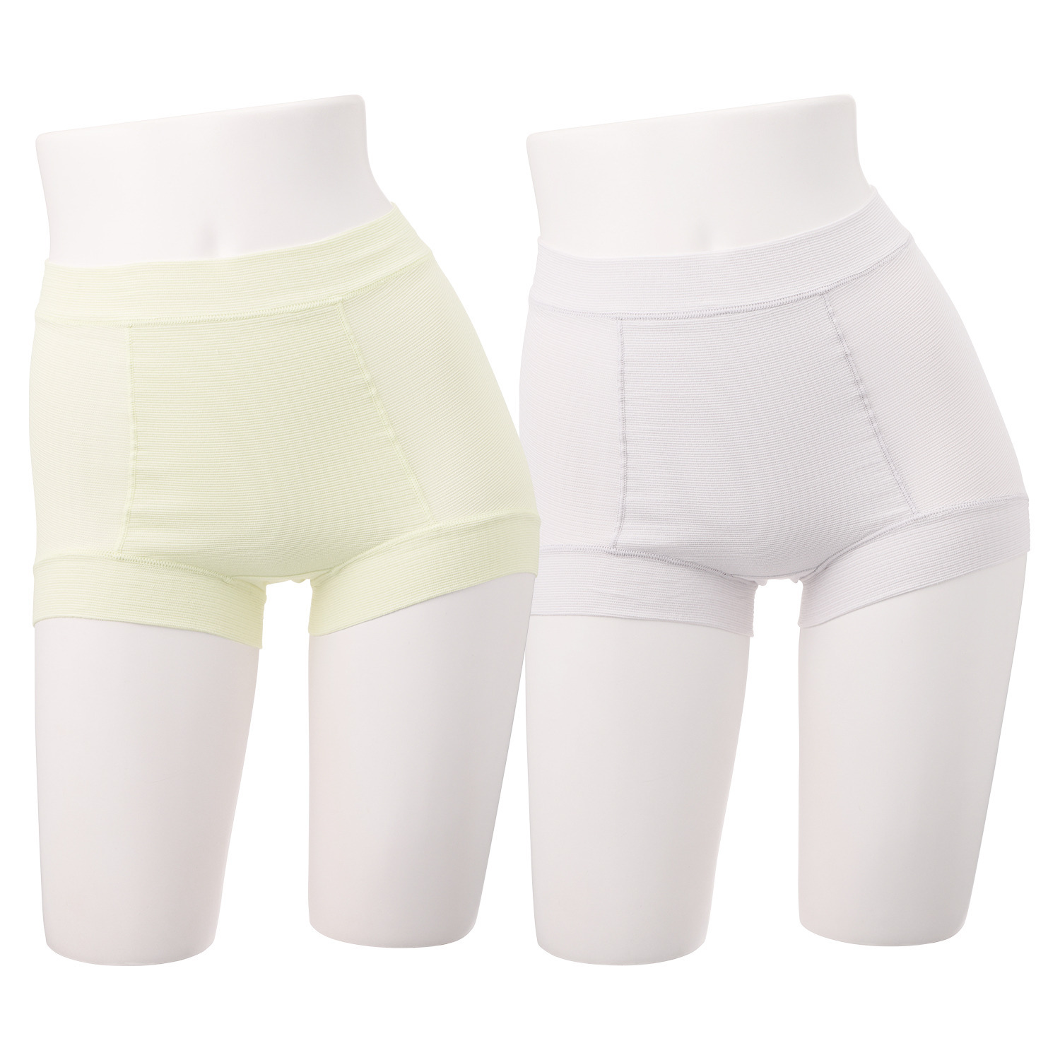 丸福ガーゼ 吸水速乾・抗菌防臭 オーガニックコットン混 極上らくちん 一分丈ショーツ２枚セット