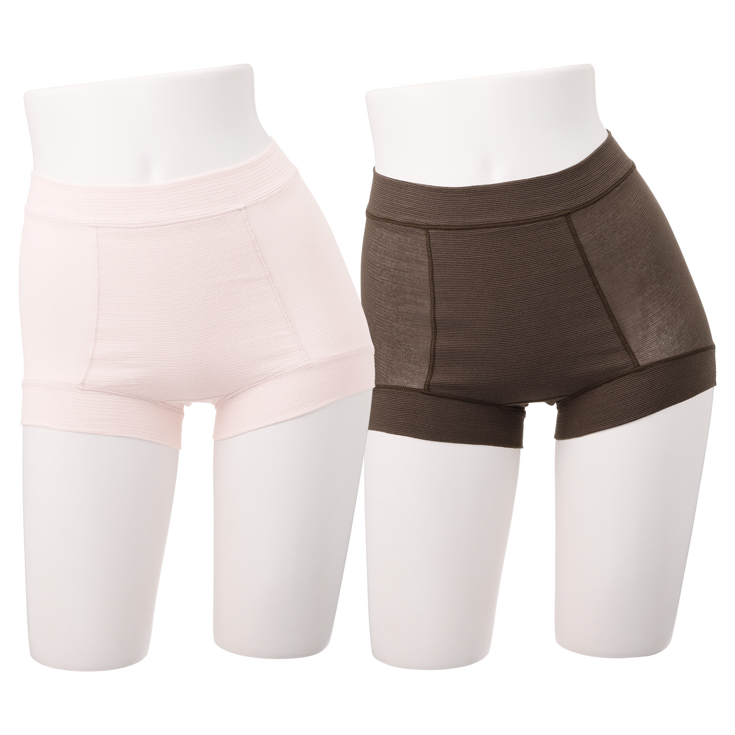 丸福ガーゼ 吸水速乾・抗菌防臭 オーガニックコットン混 極上らくちん 一分丈ショーツ２枚セット