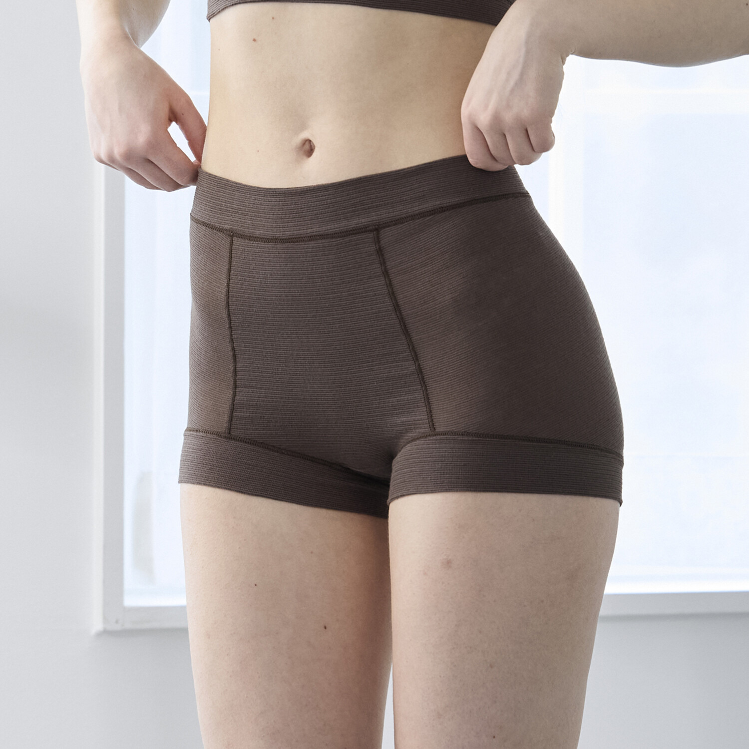 丸福ガーゼ 吸水速乾・抗菌防臭 オーガニックコットン混 極上らくちん 一分丈ショーツ２枚セット