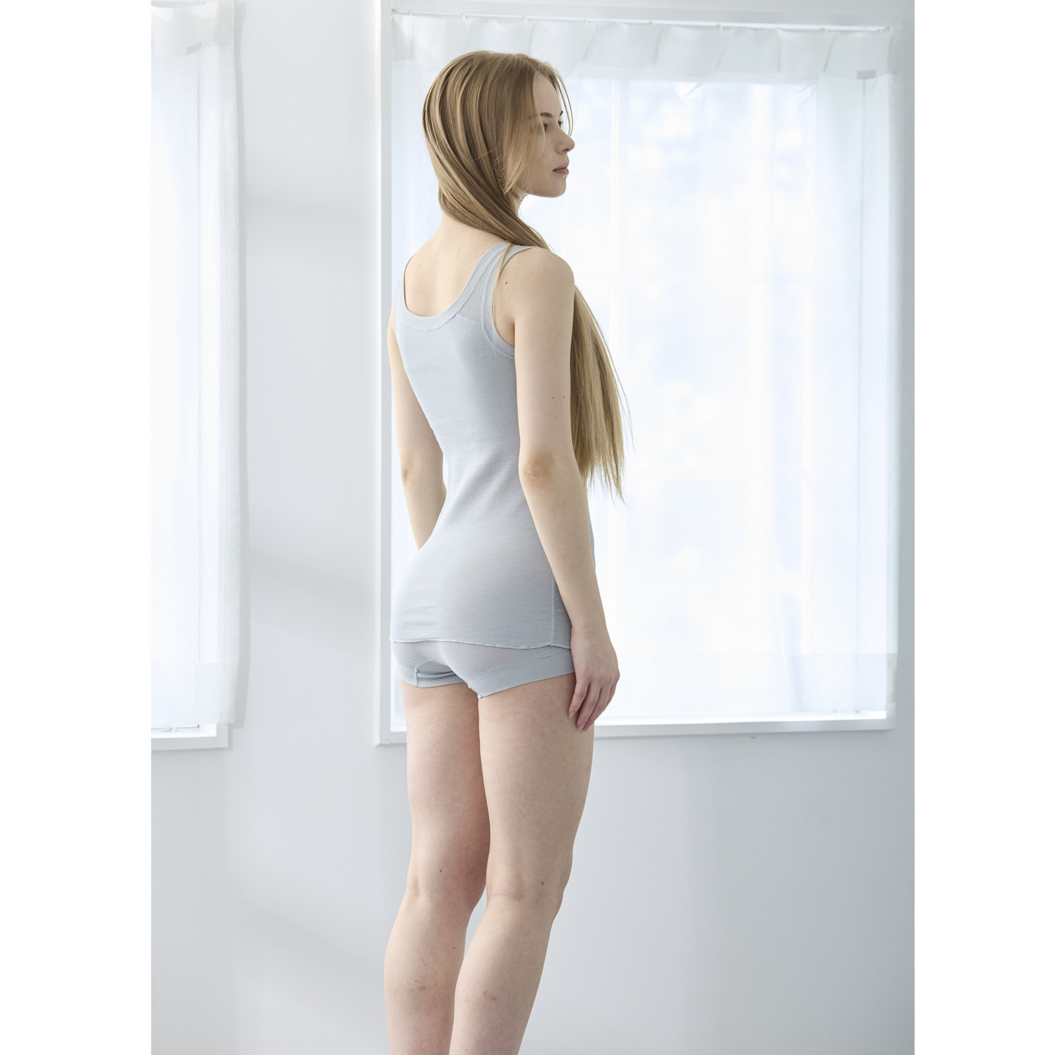 丸福ガーゼ 吸水速乾・抗菌防臭 オーガニックコットン混 極上らくちん 一分丈ショーツ２枚セット