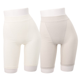 丸福ガーゼ 吸水速乾・抗菌防臭 オーガニックコットン混 三分丈ショーツ２枚セット