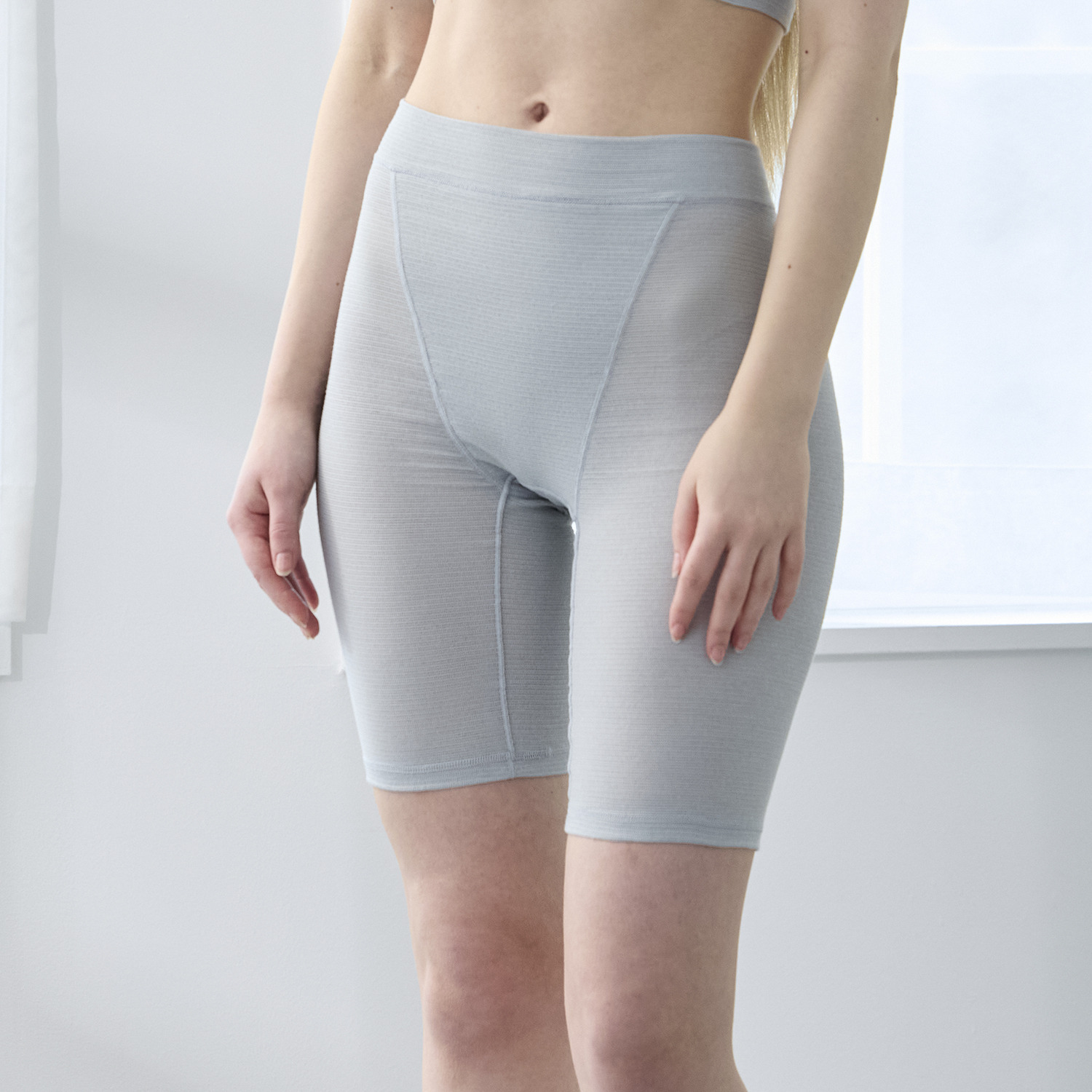 丸福ガーゼ 吸水速乾・抗菌防臭 オーガニックコットン混 三分丈ショーツ２枚セット