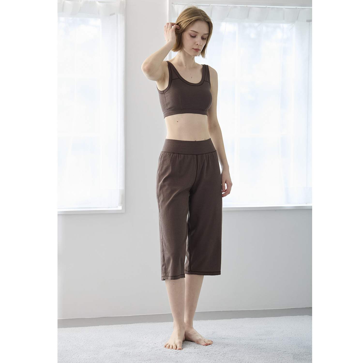 丸福ガーゼ 吸水速乾・抗菌防臭 オーガニックコットン混 ステテコボトム