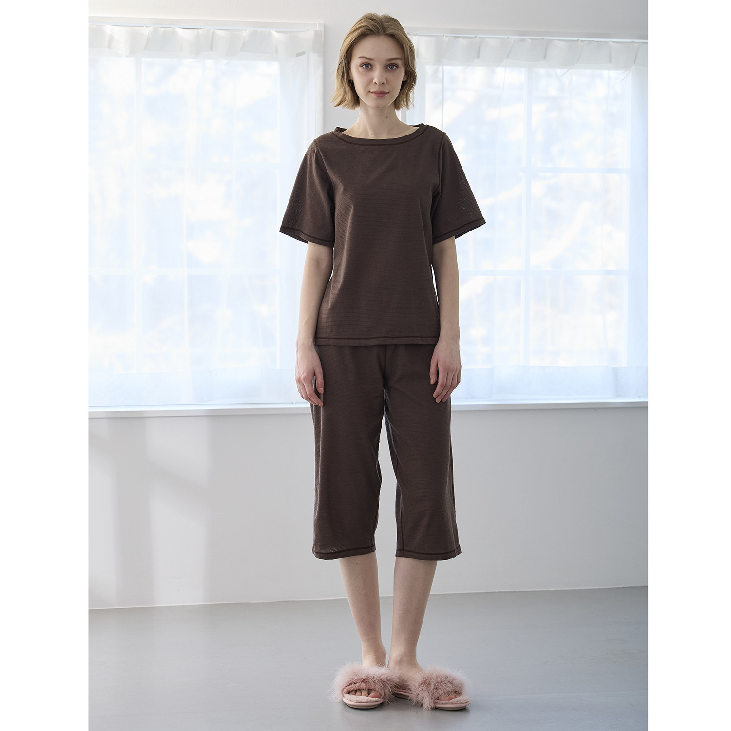 丸福ガーゼ 吸水速乾・抗菌防臭 オーガニックコットン混 半袖Ｔシャツ