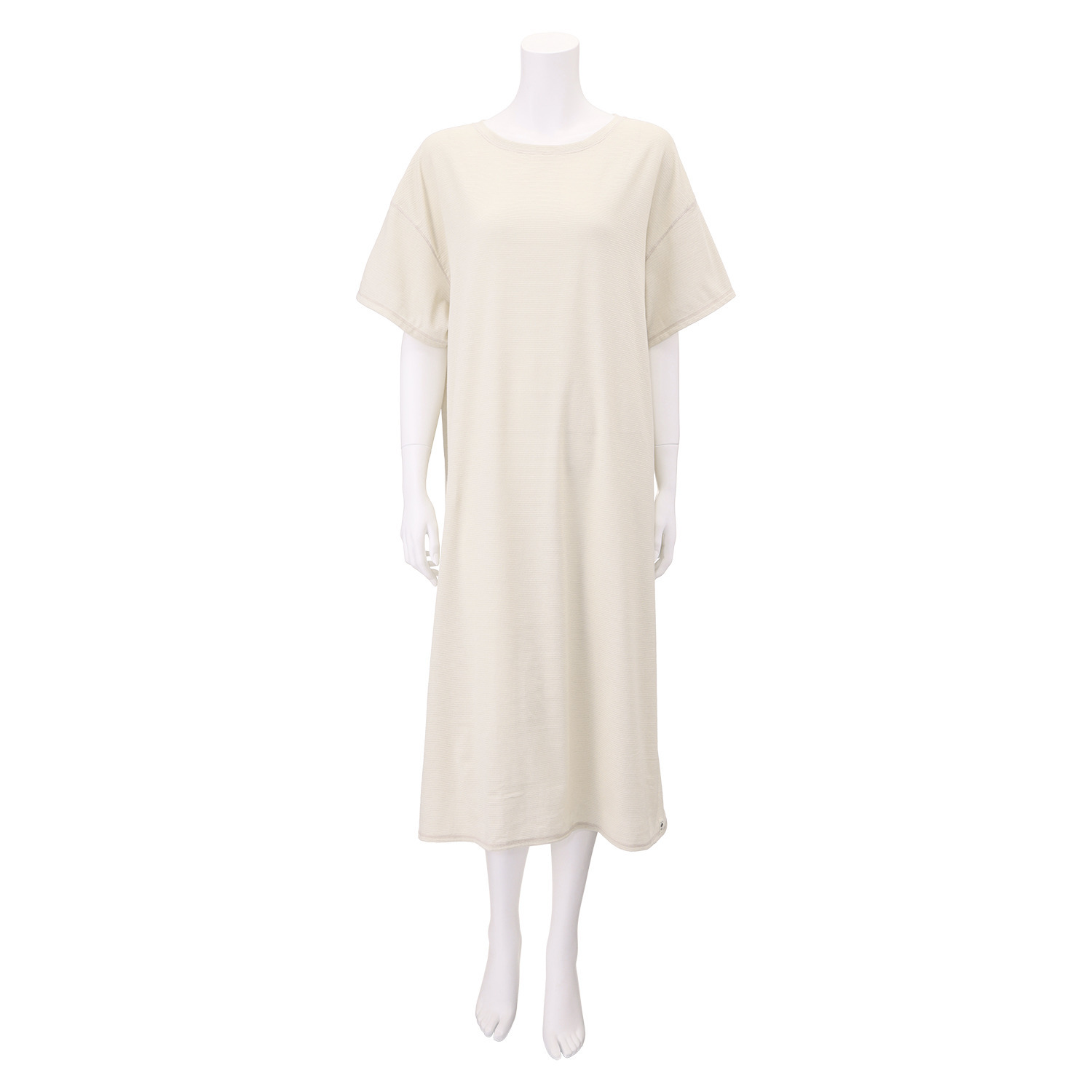 丸福ガーゼ 吸水速乾・抗菌防臭 オーガニックコットン混 半袖ワンピース