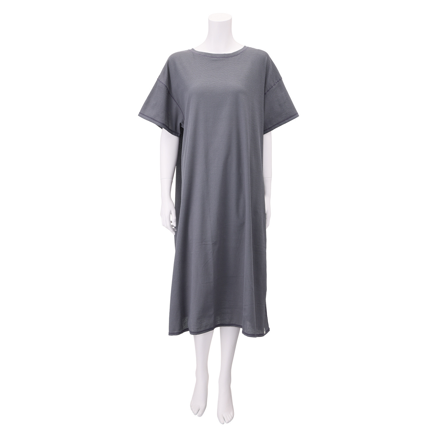 丸福ガーゼ 吸水速乾・抗菌防臭 オーガニックコットン混 半袖ワンピース