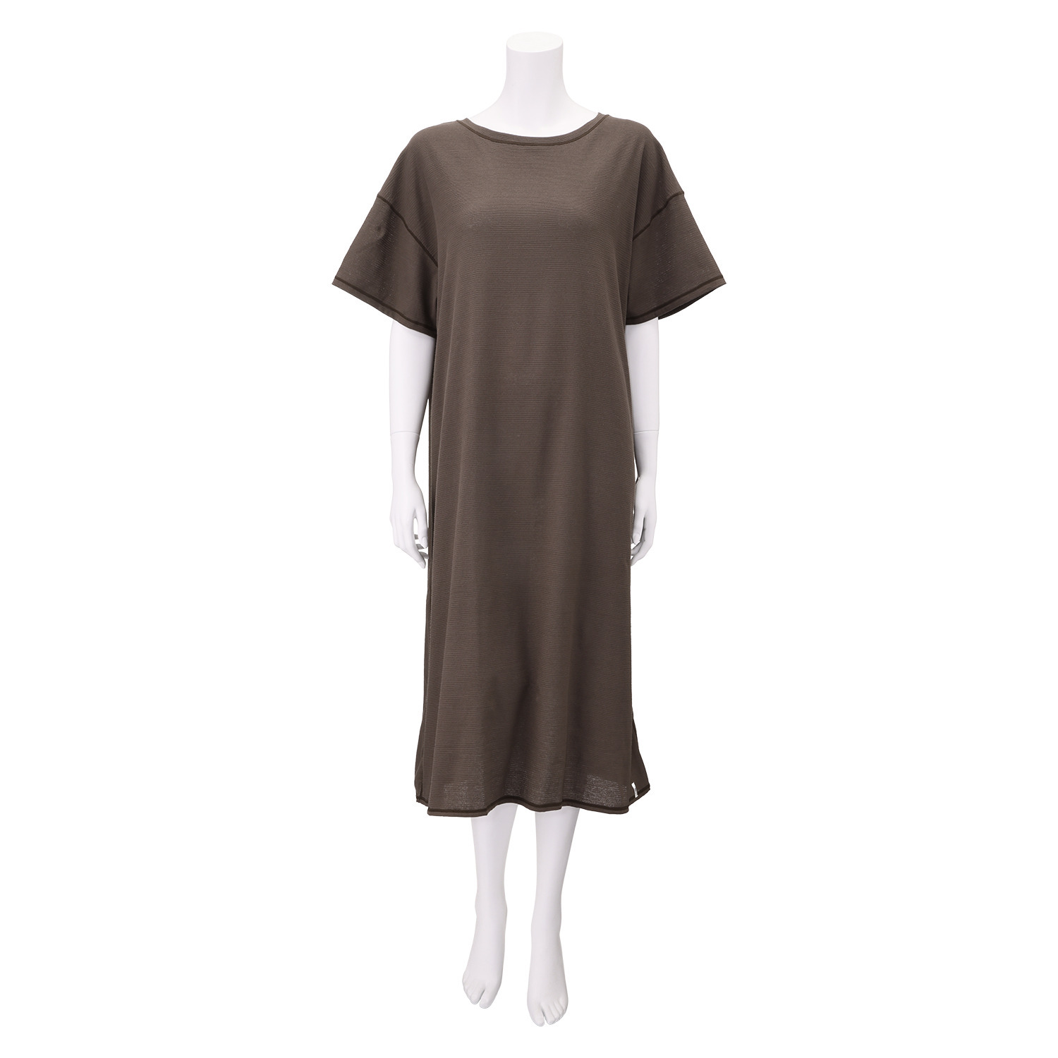 丸福ガーゼ 吸水速乾・抗菌防臭 オーガニックコットン混 半袖ワンピース