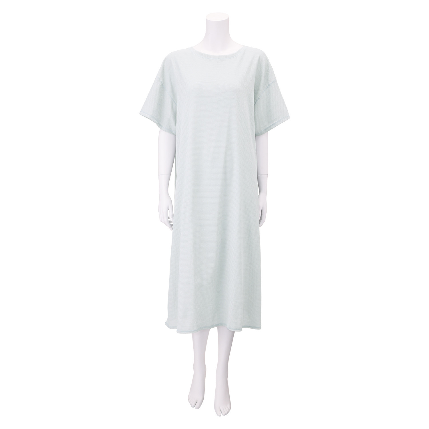 丸福ガーゼ 吸水速乾・抗菌防臭 オーガニックコットン混 半袖ワンピース