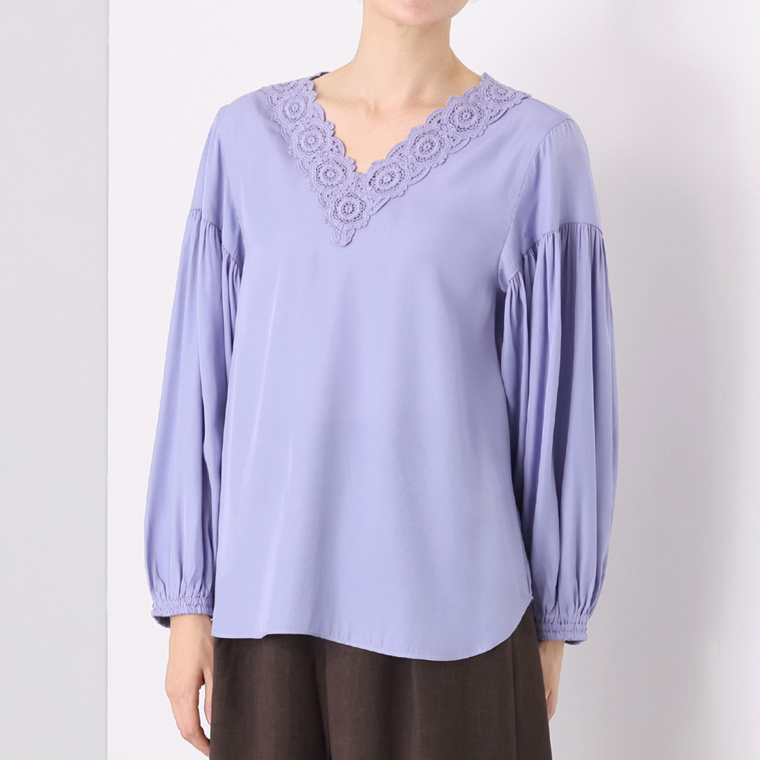 ボン・サンス レースアクセント リラクシーブラウス