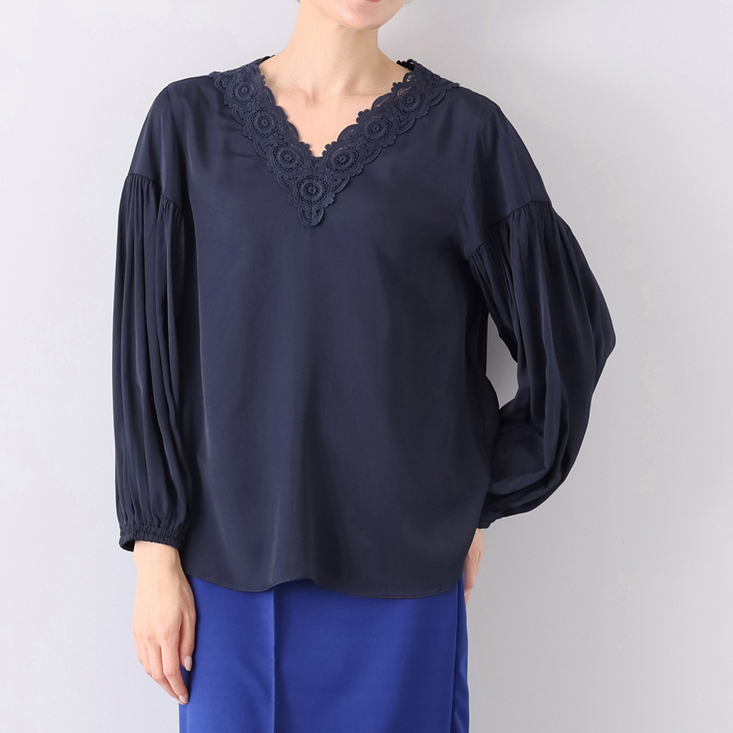 ボン・サンス レースアクセント リラクシーブラウス