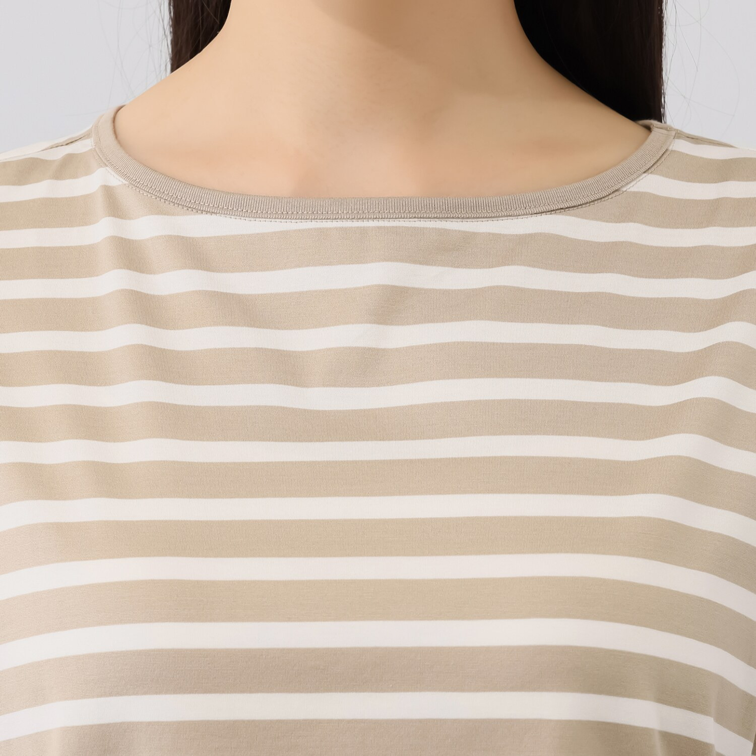 エイガールズ 接触冷感　ギザ綿１００％ ハイゲージ天竺 フレンチスリーブトップス