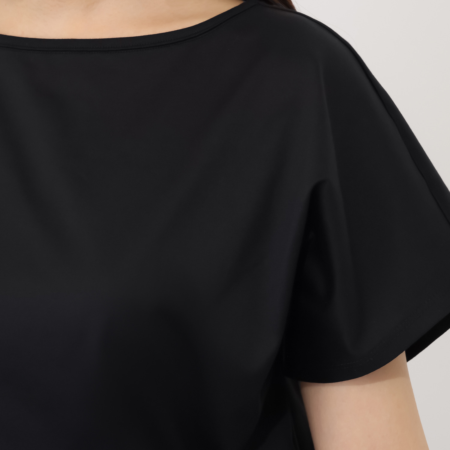 エイガールズ 接触冷感　ギザ綿１００％ ハイゲージ天竺 フレンチスリーブトップス