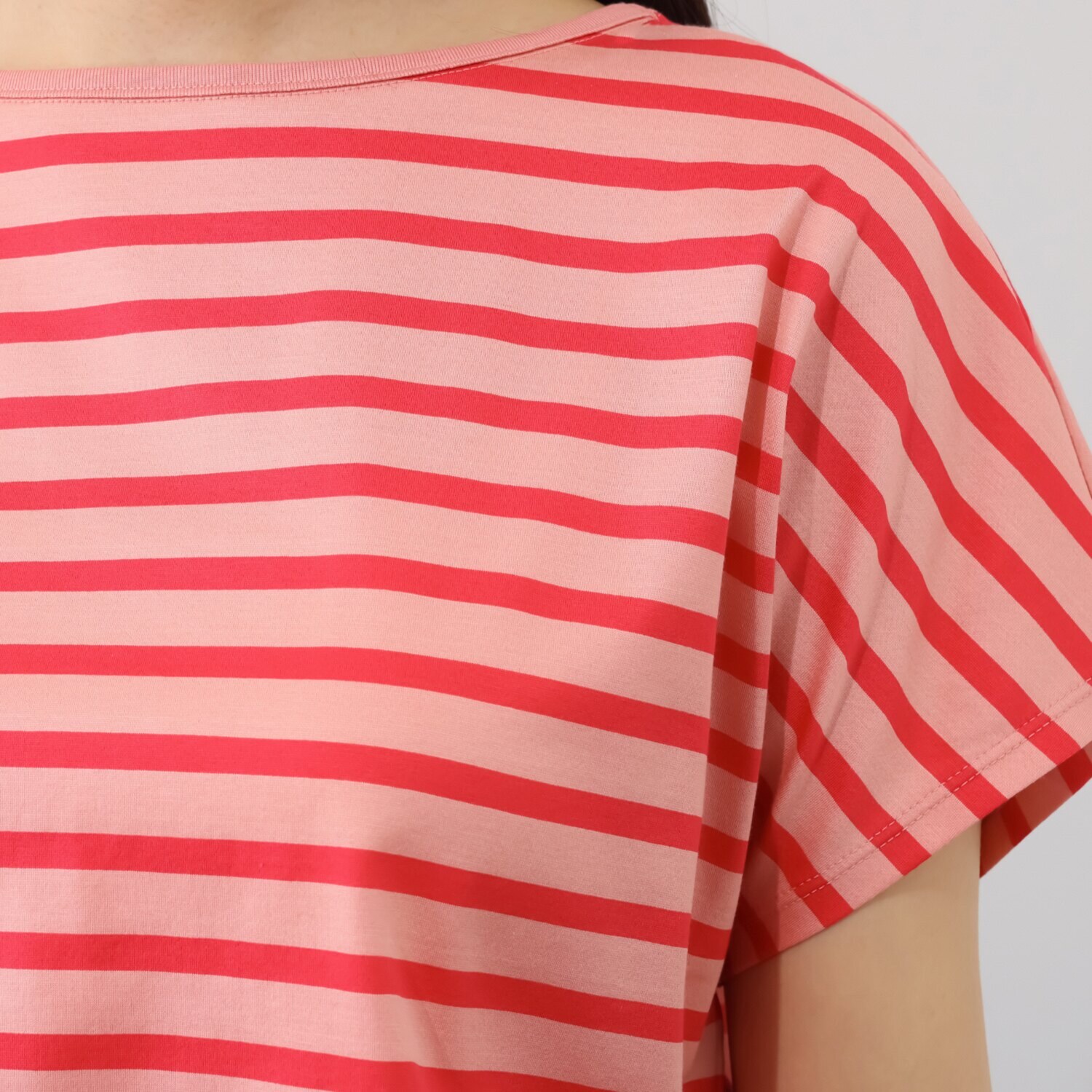 エイガールズ 接触冷感　ギザ綿１００％ ハイゲージ天竺 フレンチスリーブトップス