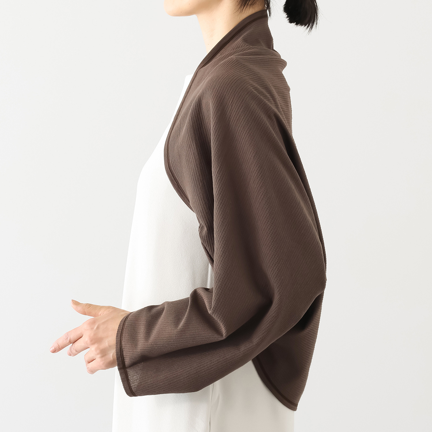 丸福ガーゼ 吸水速乾・抗菌防臭 オーガニックコットン混 ストールボレロ