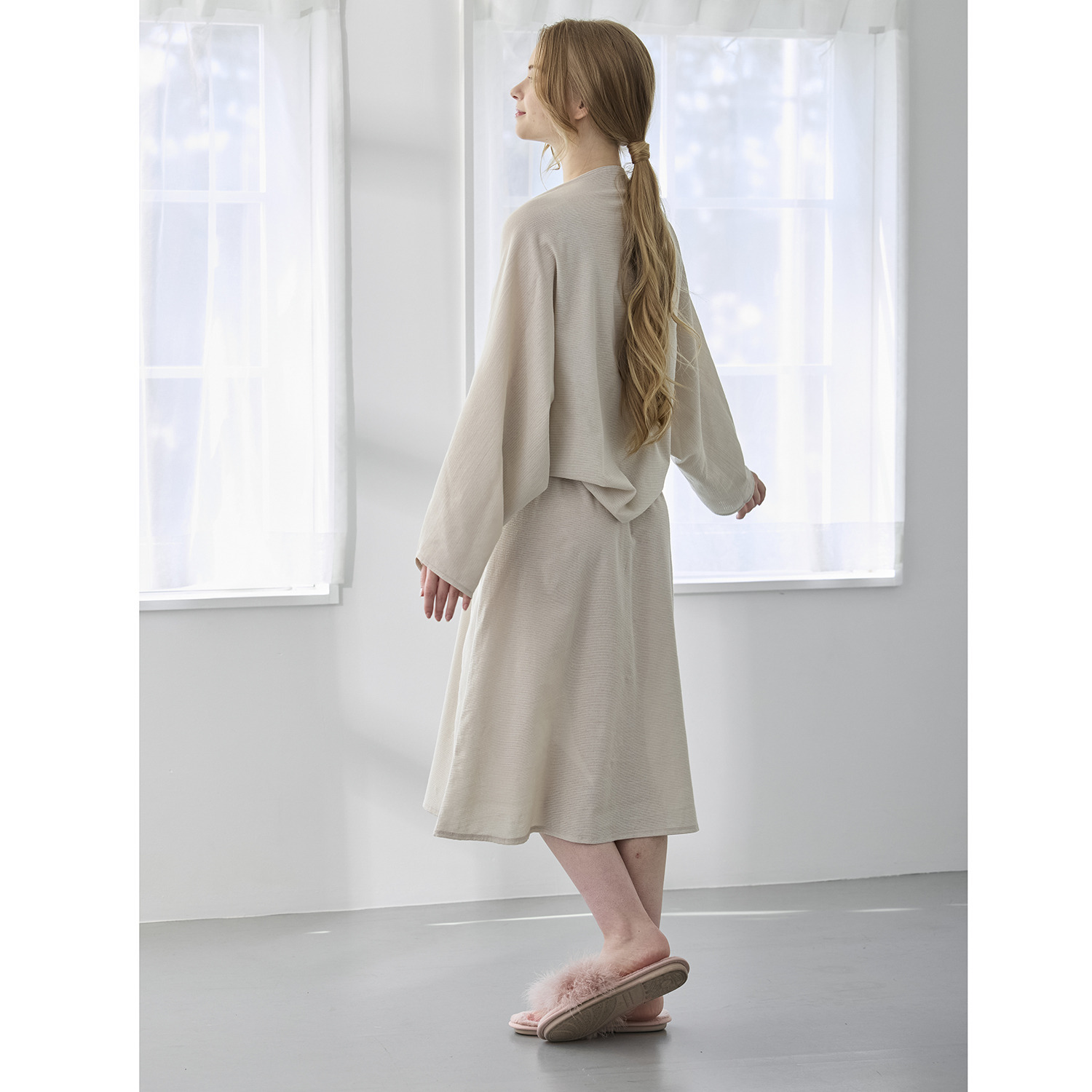 丸福ガーゼ 吸水速乾・抗菌防臭 オーガニックコットン混 ストールボレロ